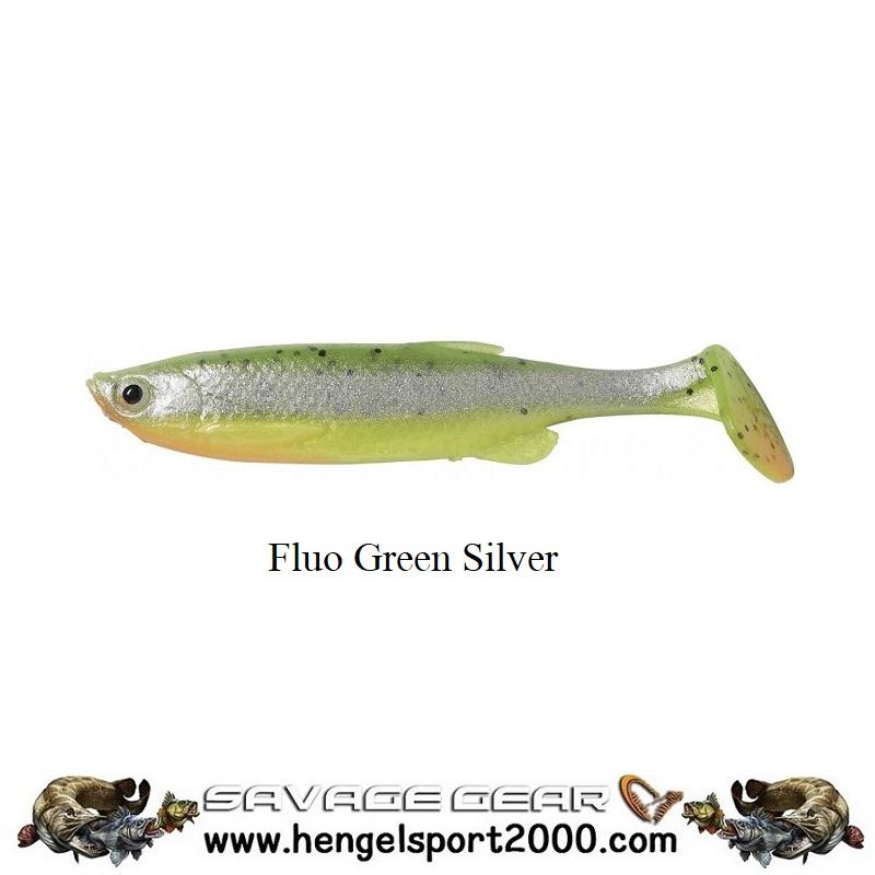 Savage Gear Fat Minnow T-Tail Shad 7.5cm | Fluo Green Silver