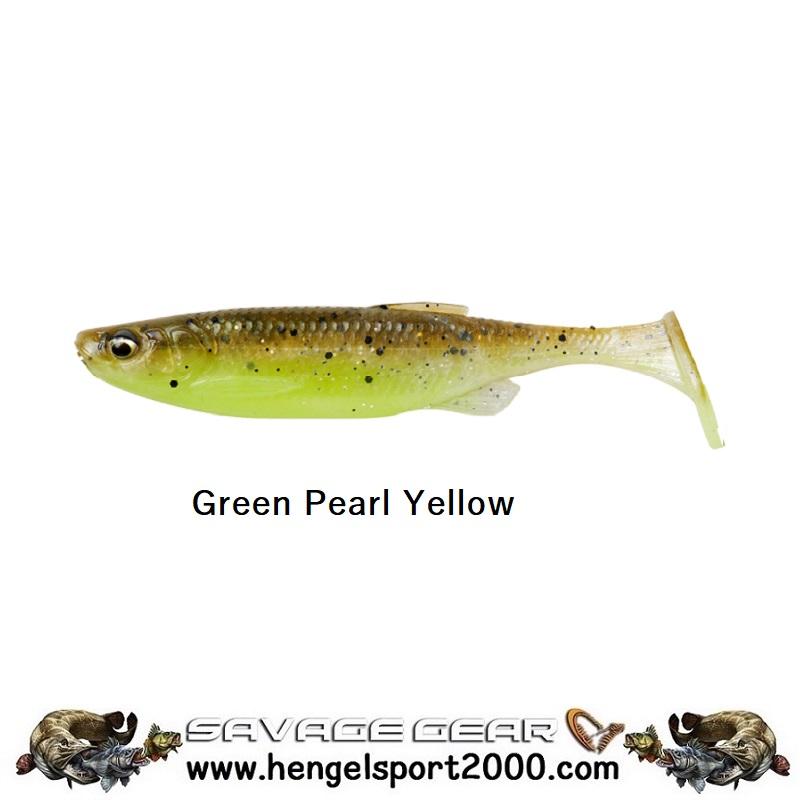 Savage Gear Fat Minnow T-Tail Shad 10.5 cm | Green Pearl Yellow