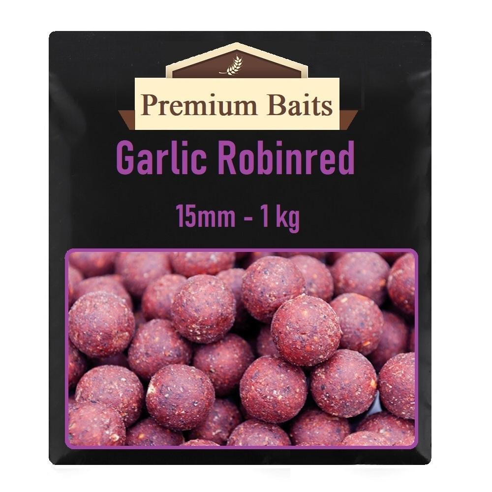 Premium Garlic Robinred Boilies 15mm 1 kg