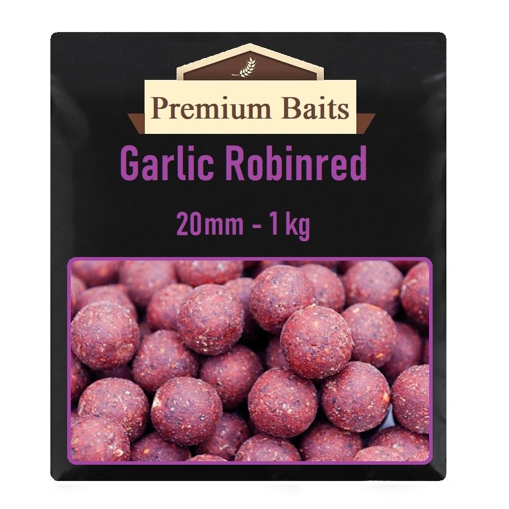Premium Garlic Robinred Boilies 20mm 1 kg