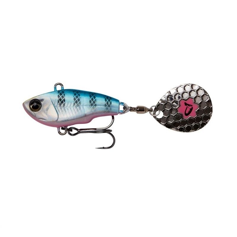 Savage Gear Fat Tail Spin 8cm | Blue Silver Pink