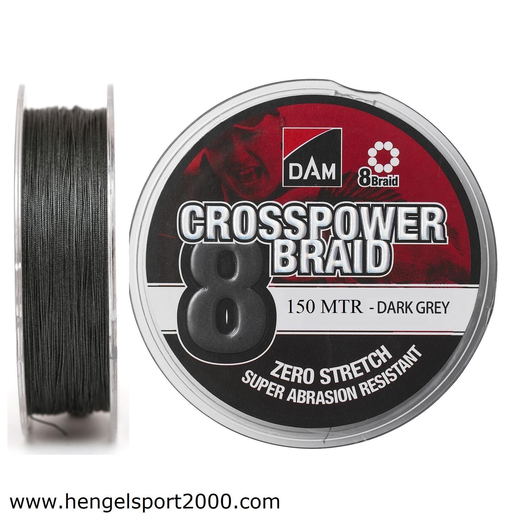 Dam Crosspower 8 Braid Dark Grey
