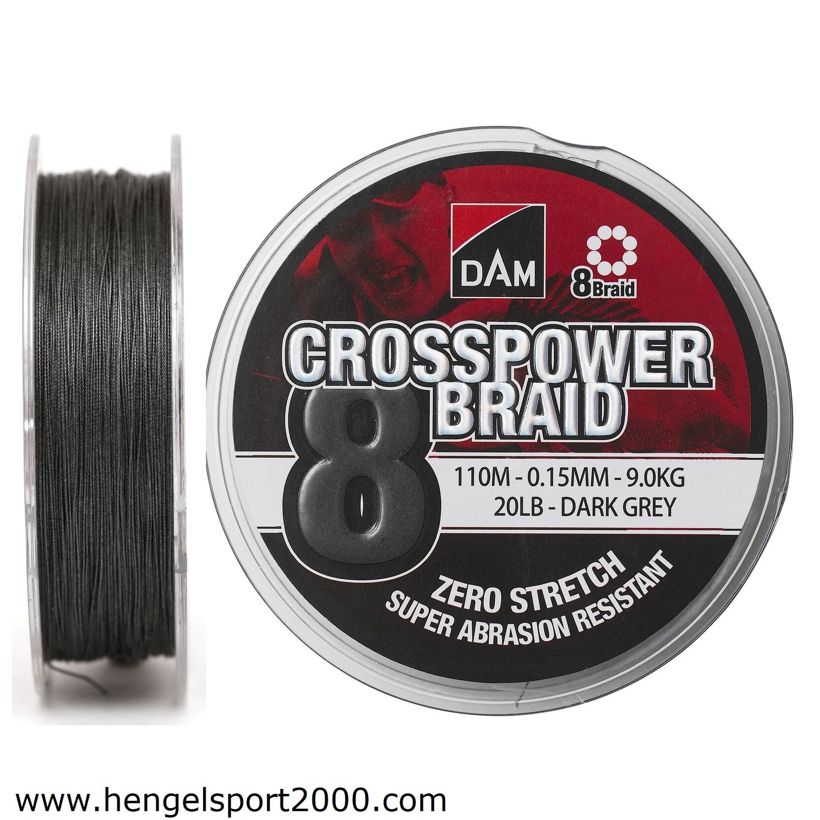 Dam Crosspower 8 Braid Dark Grey