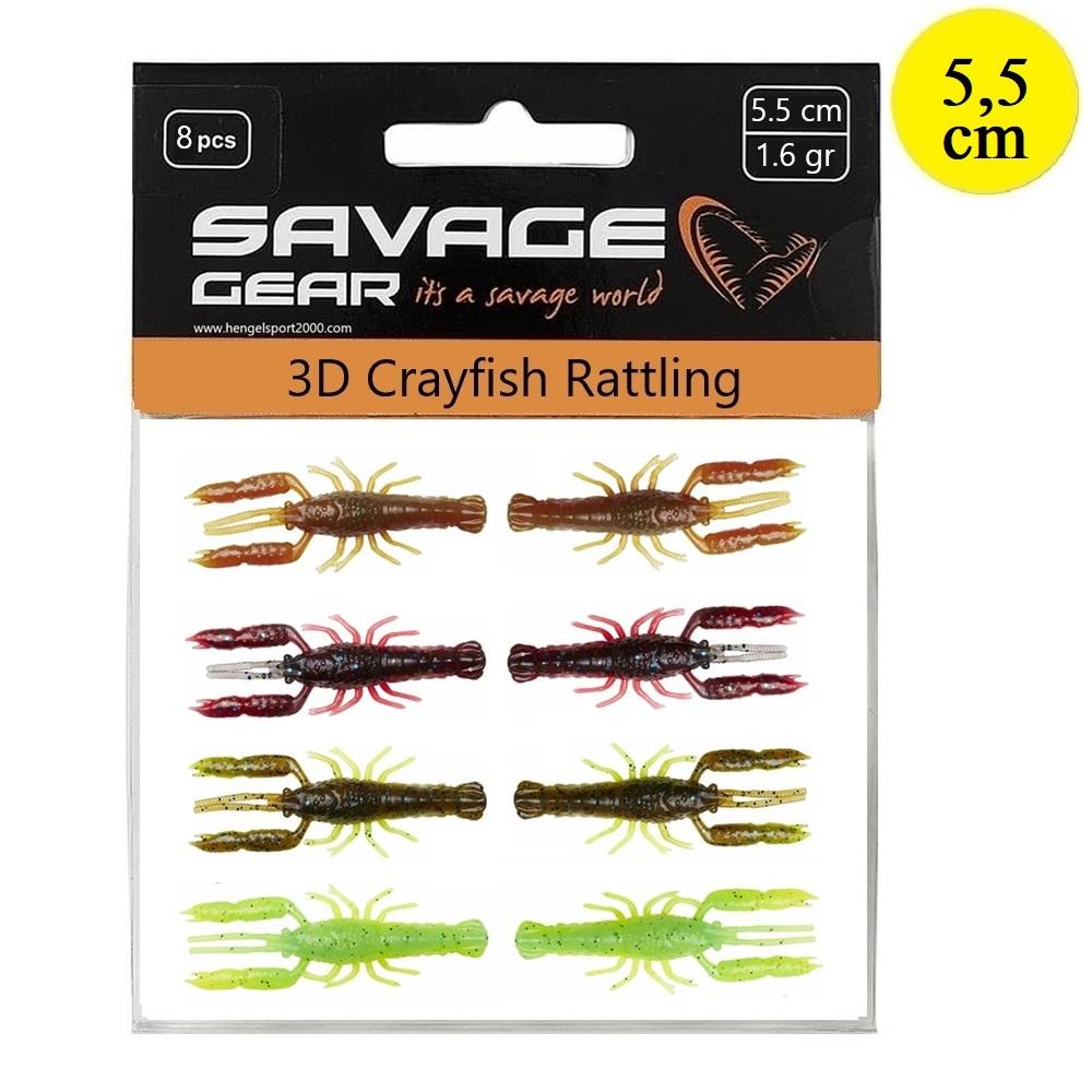 Savage Gear 3D Crayfish Rattling 5,5cm (8 pcs)