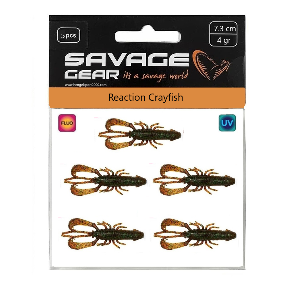 Savage Gear Reaction Crayfish 7,3cm (5 pcs) | Motor Oil