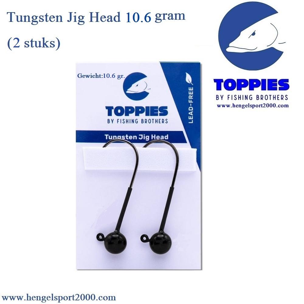 Toppies Fishing Tungsten Jigheads Black 10.6 gram