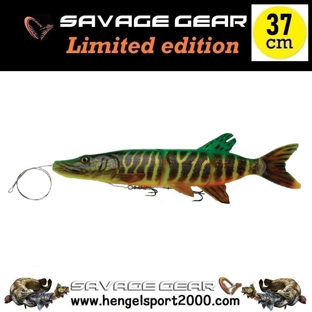 Savage Gear 4D Line Thru Pike 37 cm Firetiger UV