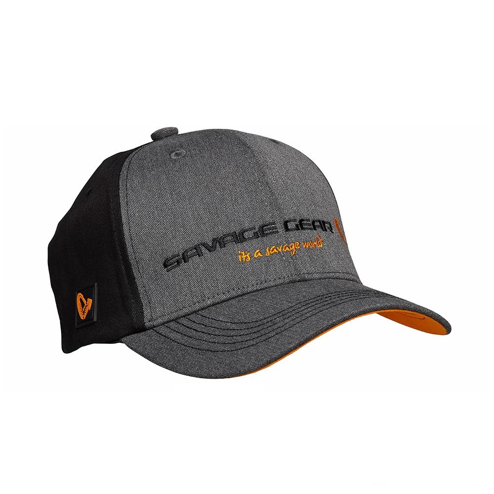 Savage Gear Strike Cap Grey Melange Black