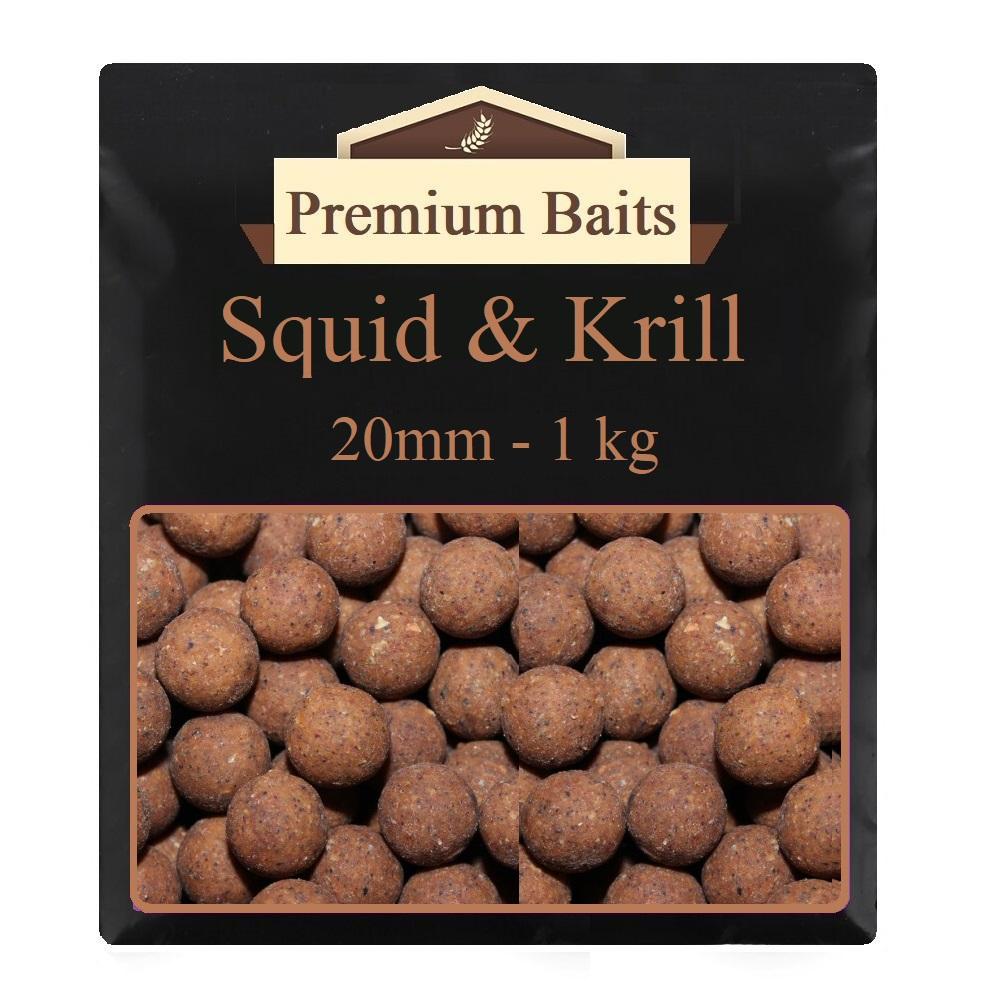 Premium Squid and Krill Boilies 1kg