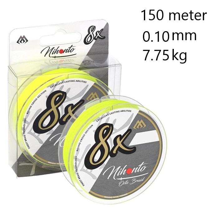 Nihonto Octa 8 braid Yellow 150 meter | 0.20 mm 18.10 kg