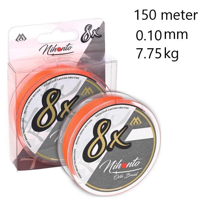 Nihonto Octa 8 braid Orange 150 meter | 0.12 mm 8.90 kg