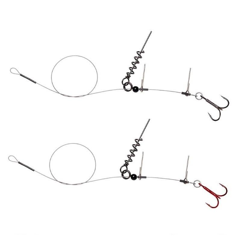 Savage Gear Line thru Corkscrew Rigs | 1x Dreg size 2 - 30cm - 22kg