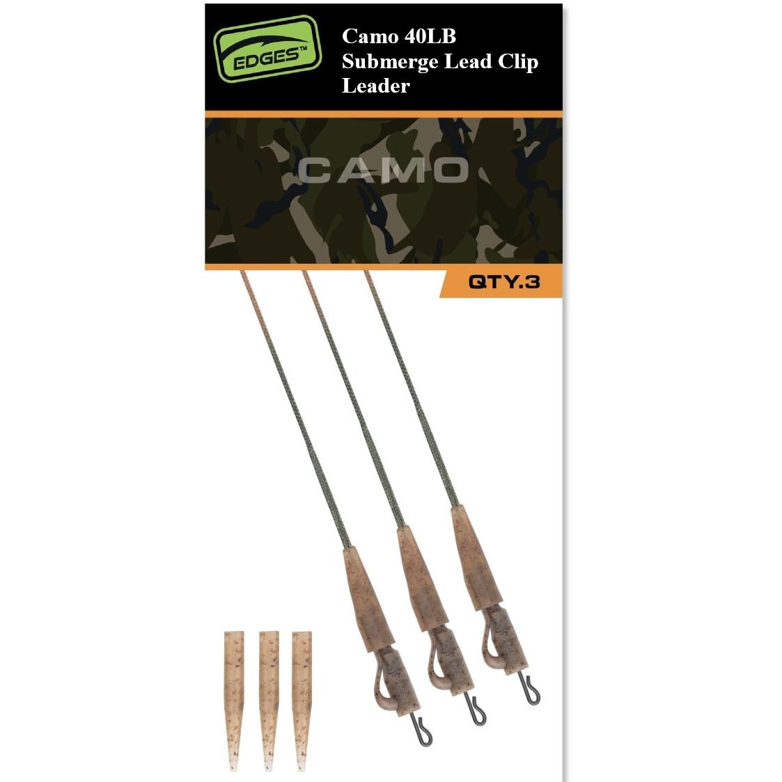 Fox Edges Camo 40LB Submerge Lead Clip Leader