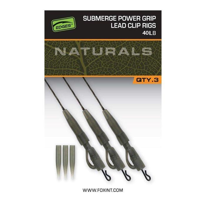 Fox Naturals Submerge Power Grip Lead Clip Leaders 40LB