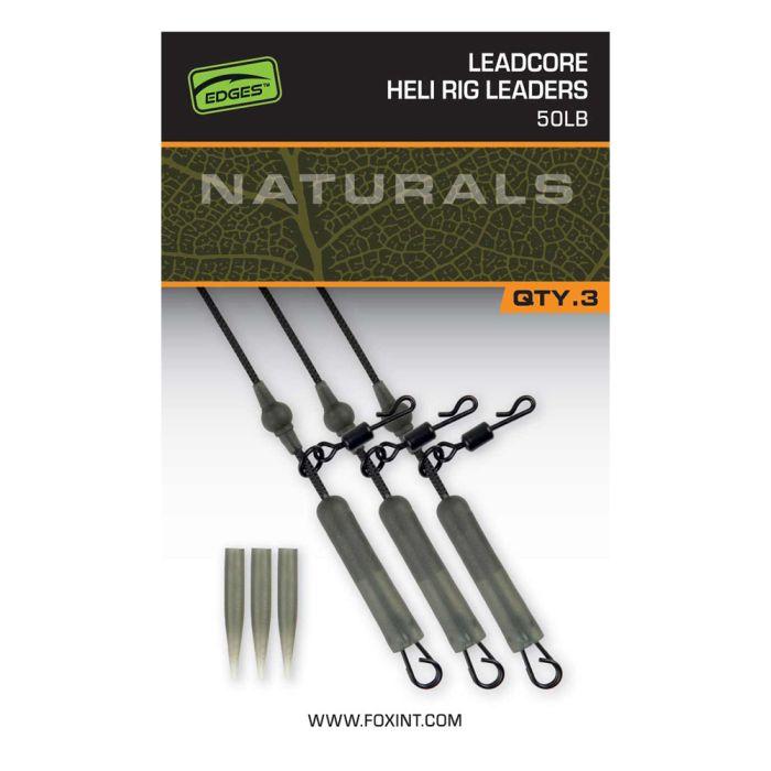 Fox Naturals Leadcore Heli Rig Leaders 50LB