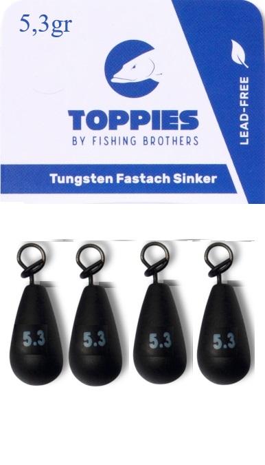 Toppies Fishing Tungsten Fast Sinkers | 14 gram 2 stuks