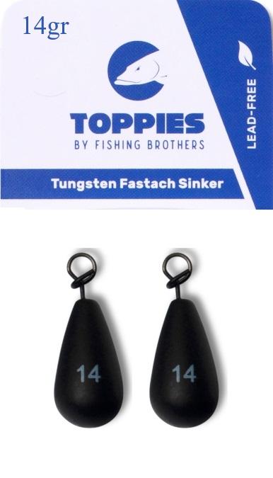 Toppies Fishing Tungsten Fast Sinkers | 5,3 gram 4 stuks