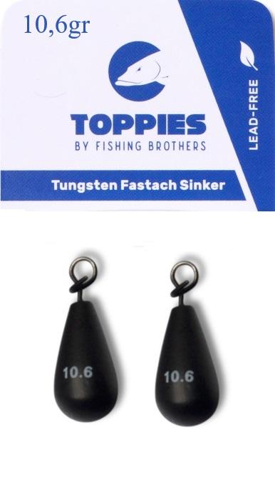 Toppies Fishing Tungsten Fast Sinkers | 14 gram 2 stuks