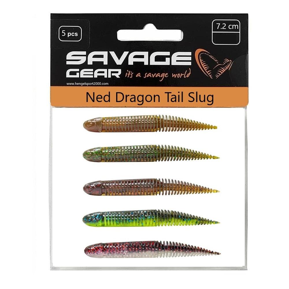 Savage Gear Ned Dragon Tail Slug 7.2cm | Clear Water Mix