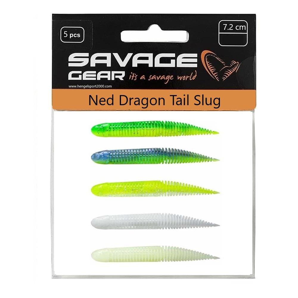 Savage Gear Ned Dragon Tail Slug 7.2cm | Clear Water Mix