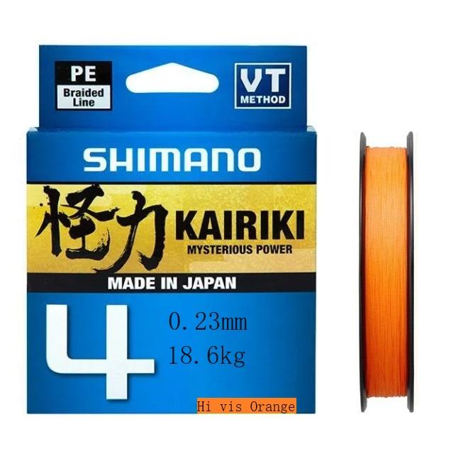 Shimano Kairiki 4 Braid Hi Vis Orange 0.23MM - 18.6KG