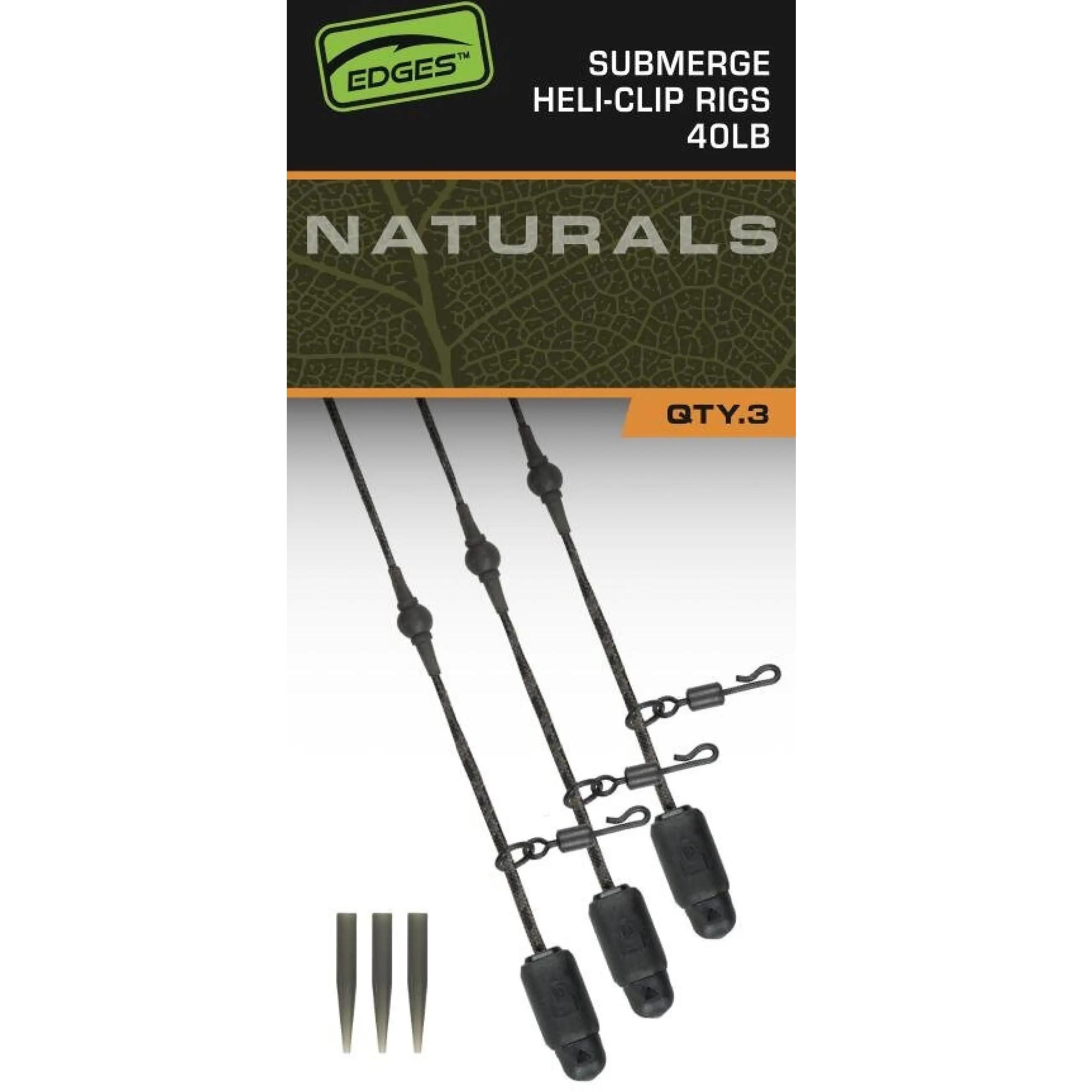 Fox Edges Naturals Heli-Clip Rigs 40lb Submerge
