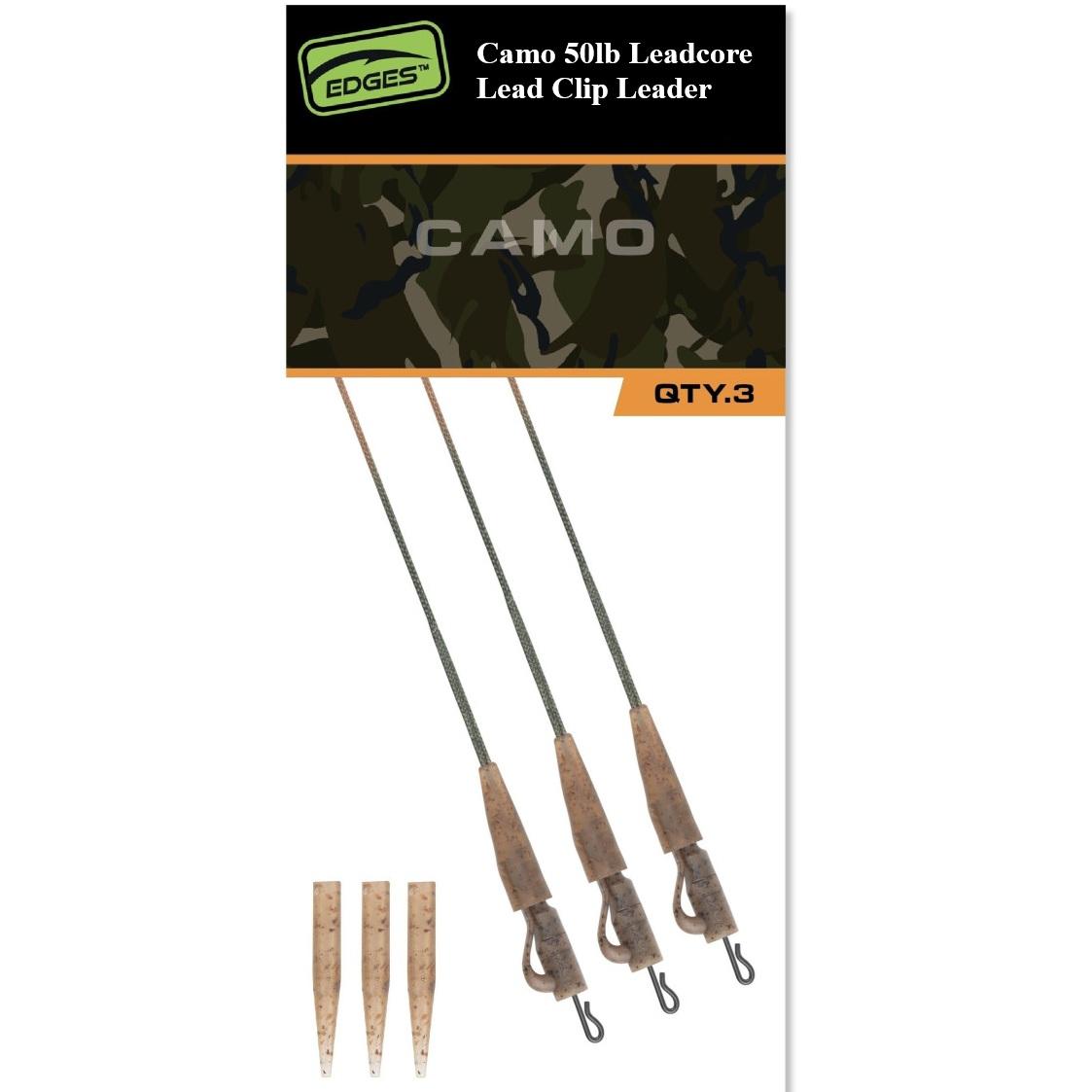 Fox Edges Camo 50lb Leadcore Lead Clip Leader