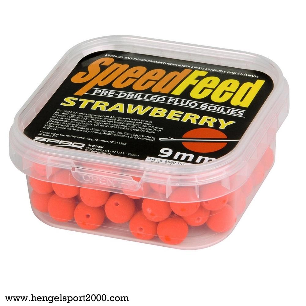 Cresta SpeedFeed Pre-drilled Fluo Mini Boilies | Strawberry