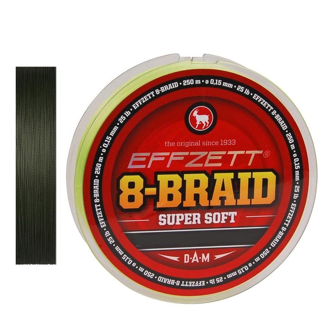 Effzett 8 Braid Super Soft Moss Green 0.18 mm