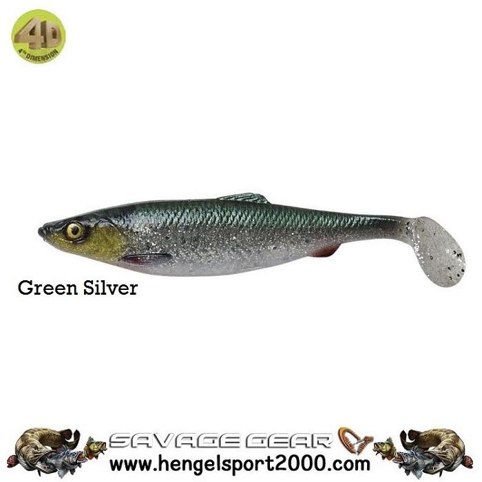 Savage Gear 4D Herring Shad 9 cm | Green Silver