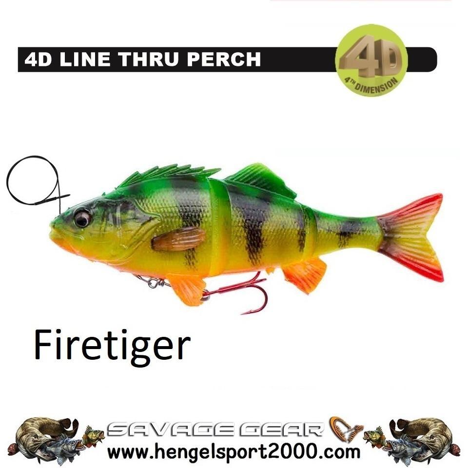 Savage Gear 4D Line Thru Perch 23 cm | Firetiger