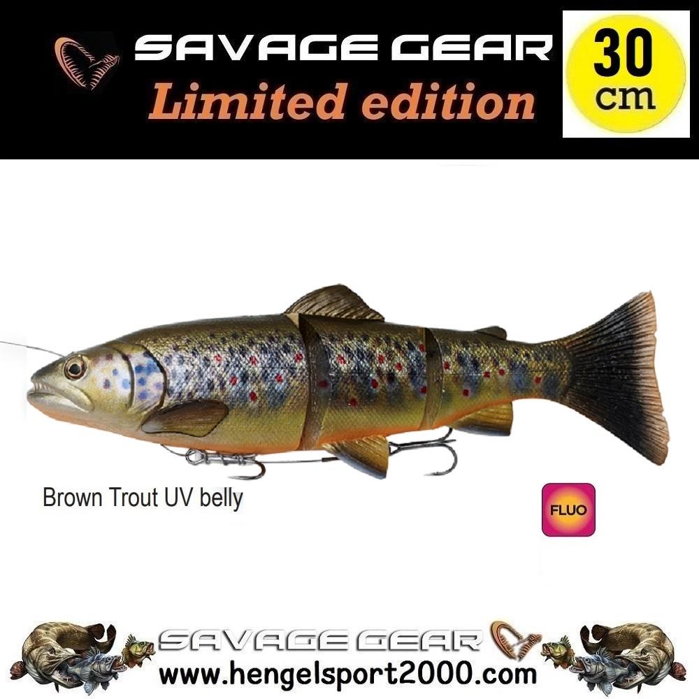Savage Gear 4D Line Thru Trout 30 cm | Brown Trout UV Belly