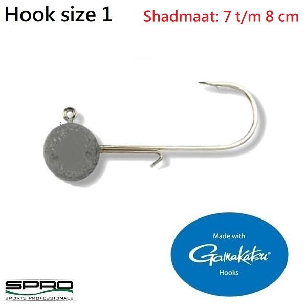 Spro Round Jig head Hooks Size 1 (4 stuks)
