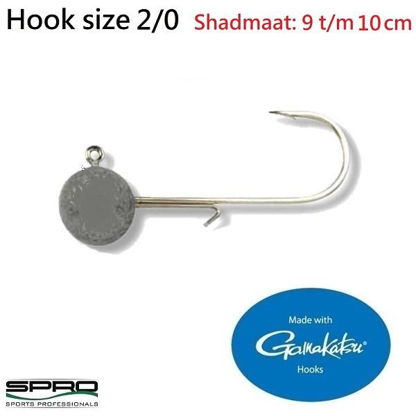 Spro Round Jig head Hooks Size 2-0 (4 stuks)