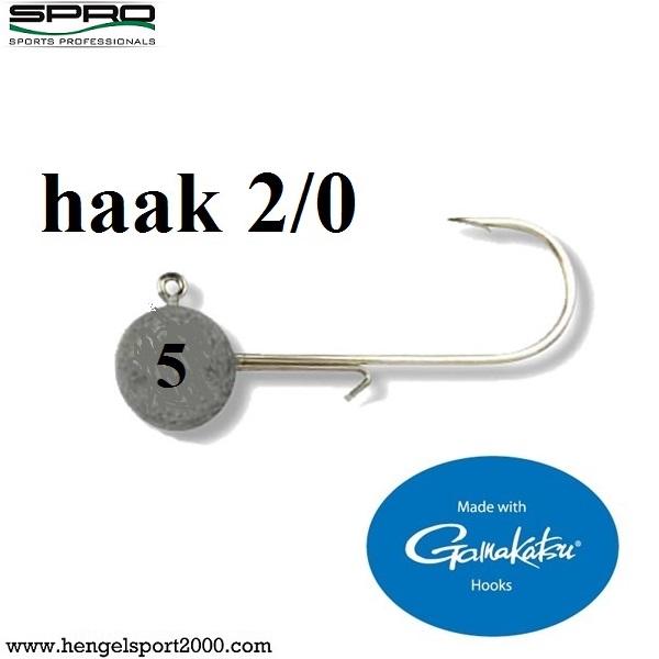 Spro Round Jig head Hooks Size 2-0 (4 stuks) | 7 gram