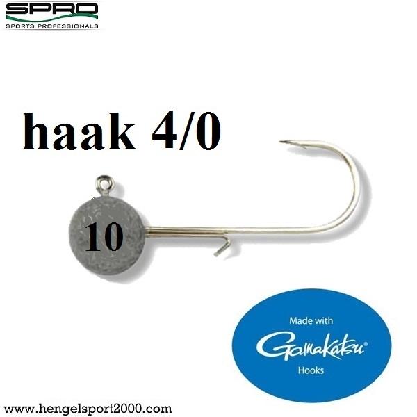 Spro Round Jig head Hooks Size 4-0 (4 stuks) | 14 gram